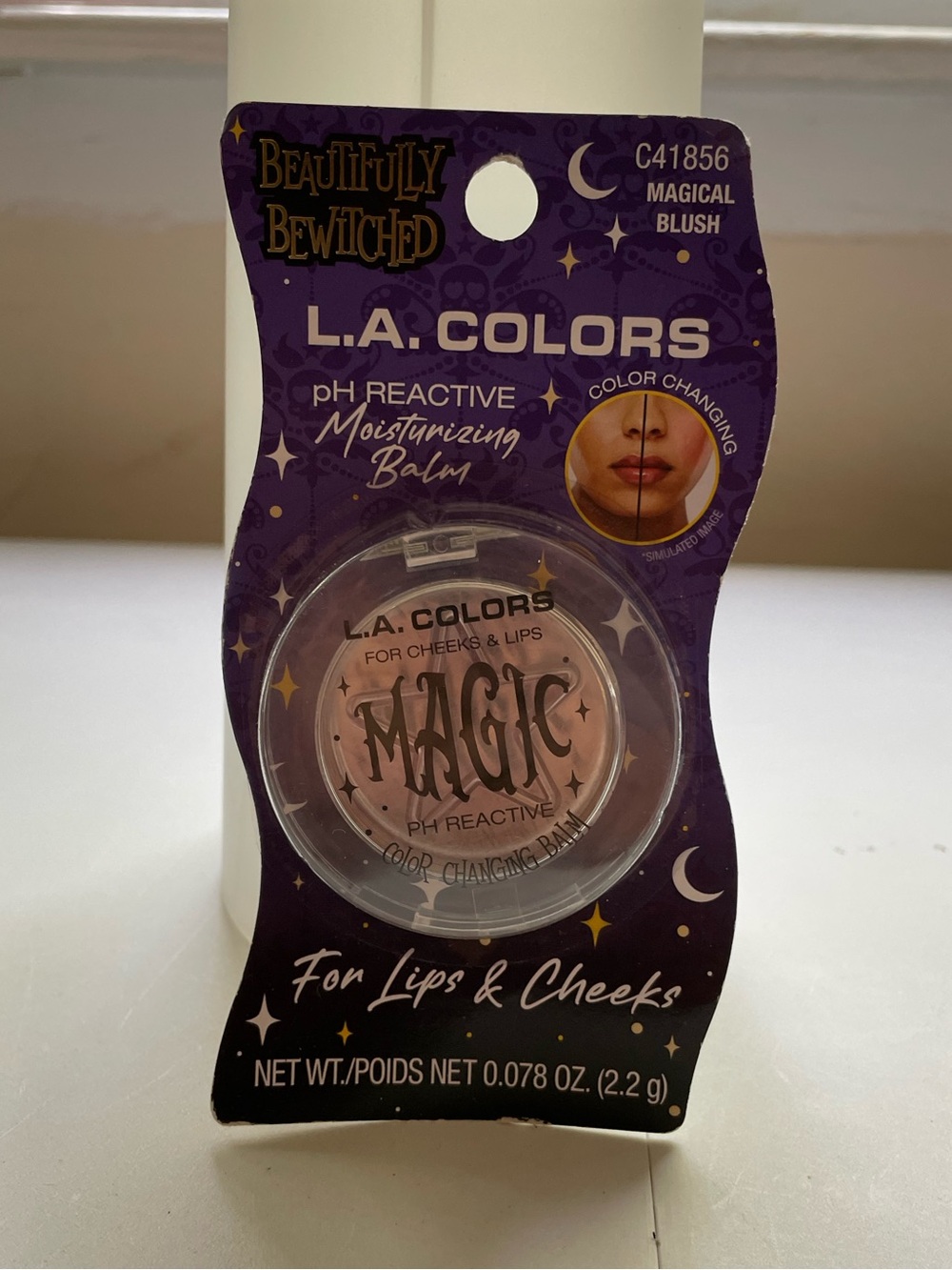 L.A. Colors pH Reactive Moisturizing Balm for Lips & Cheeks – Magical Blush NIP